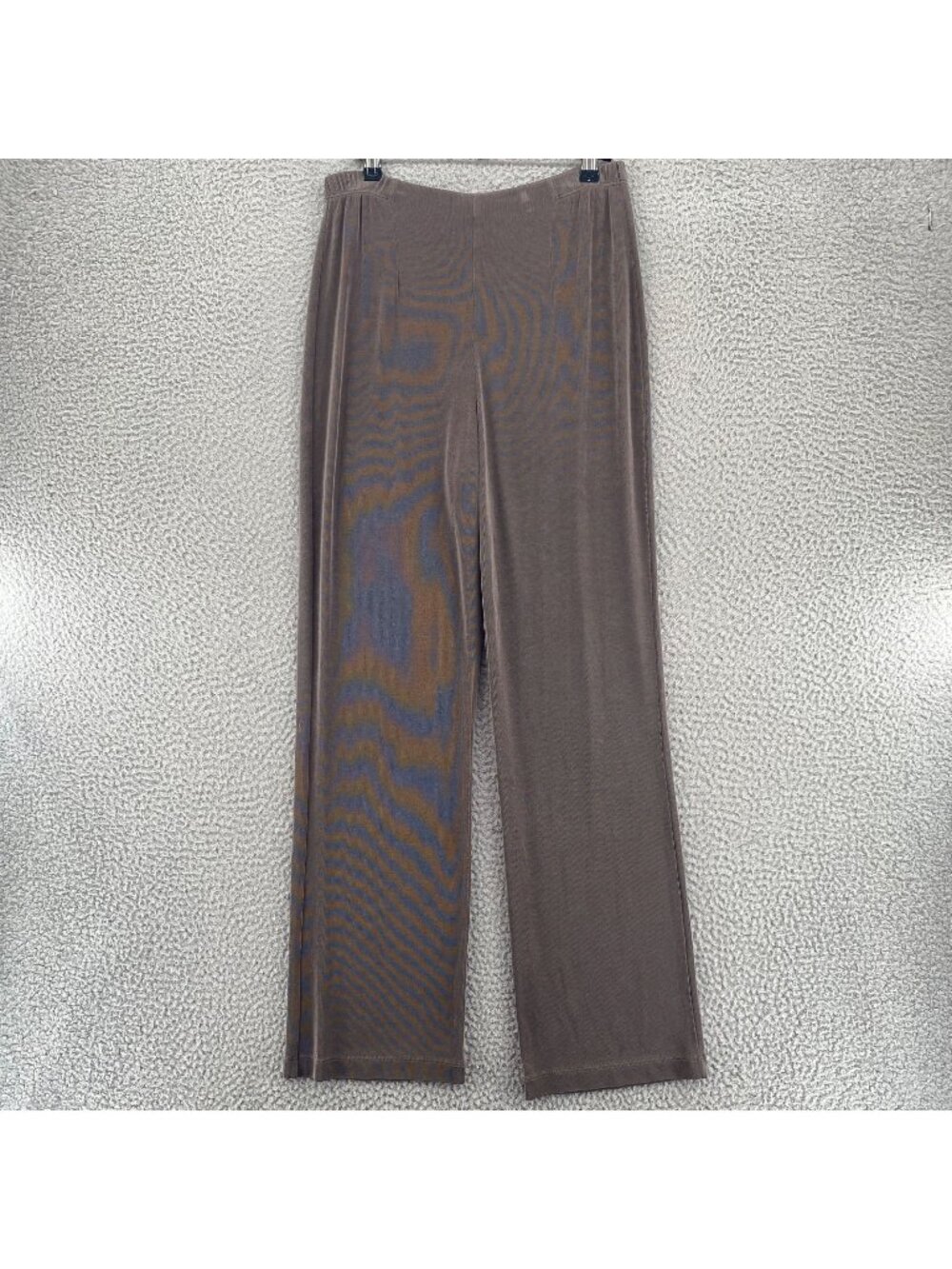 Chicos Pants Womens 1 US 4 Dark Taupe Travelers Knit Pull On Straight Stretch